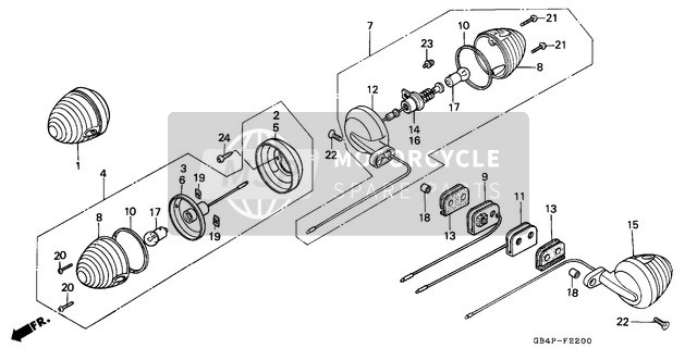 Honda C50 1993 Indicator (C50P/C50T) for a 1993 Honda C50